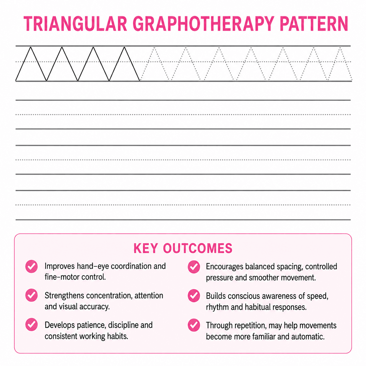 Triangular pattern practice page